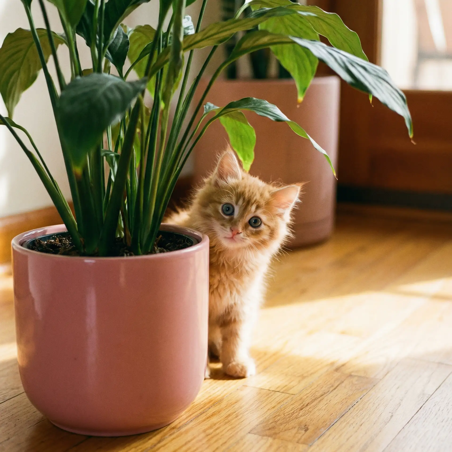 小猫从花盆后探头 - dnf心意点